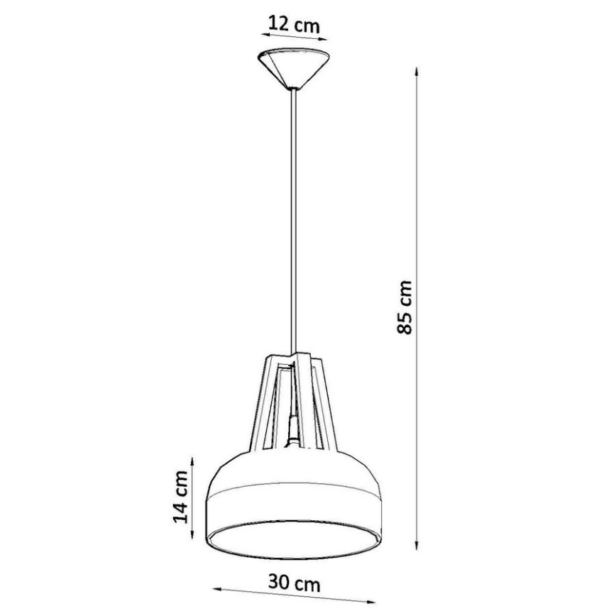 Pakabinamas sietynas CASCO 1xE27/60W/230V Beržas/bukas