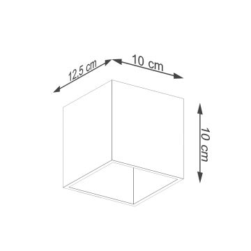 Sieninis akcentinis šviestuvas QUAD 1xG9/8W/230V betonas