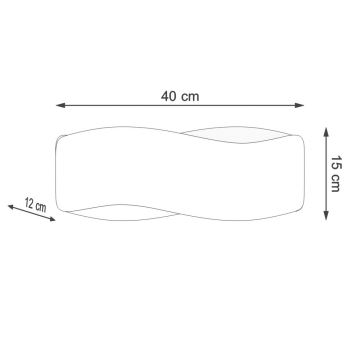 Sieninis šviestuvas TILA 2xG9/40W/230V 40 cm baltas