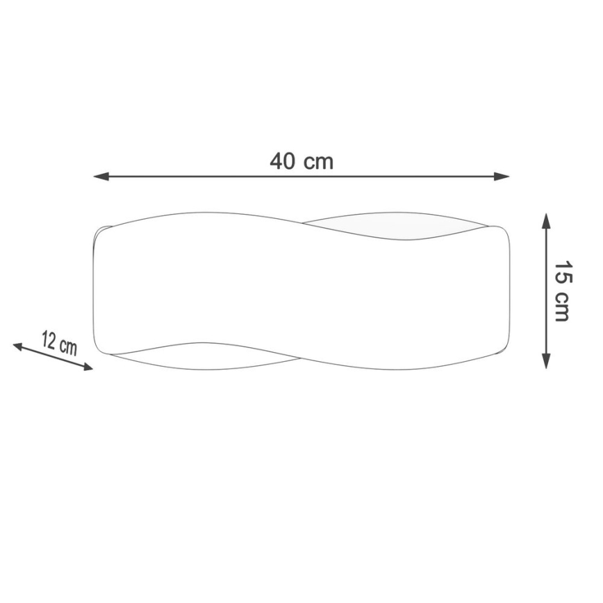 Sieninis šviestuvas TILA 2xG9/40W/230V 40 cm baltas