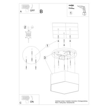 Lubinis šviestuvas SUNDE 2xE27/60W/230V 15,5 cm baltas