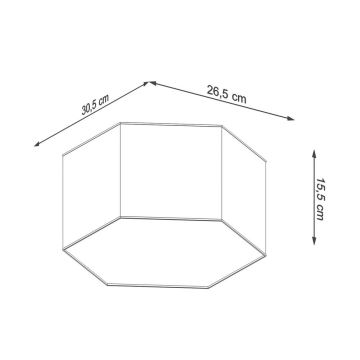 Lubinis šviestuvas SUNDE 2xE27/60W/230V 15,5 cm juodas