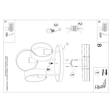 Sietynas ant stulpo TITRAN 3xE27/60W/230V baltas