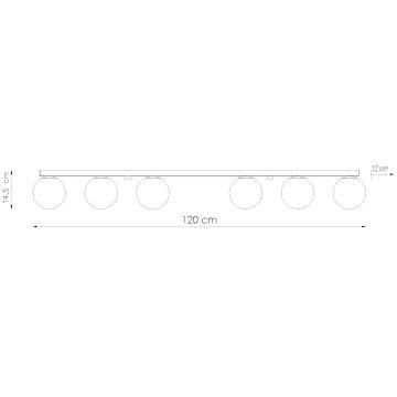 Lubinis šviestuvas YOLI 6xG9/12W/230V baltas