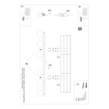 Lubinis šviestuvas YOLI 6xG9/12W/230V baltas