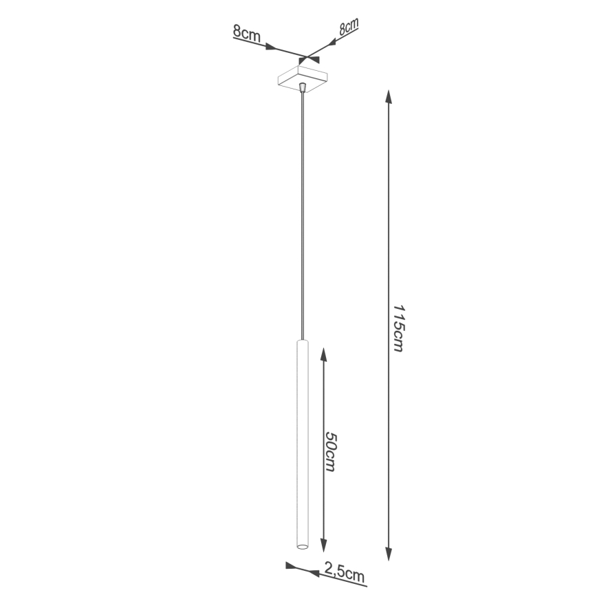 Pakabinamas sietynas PASTELO 1xG9/8W/230V auksas