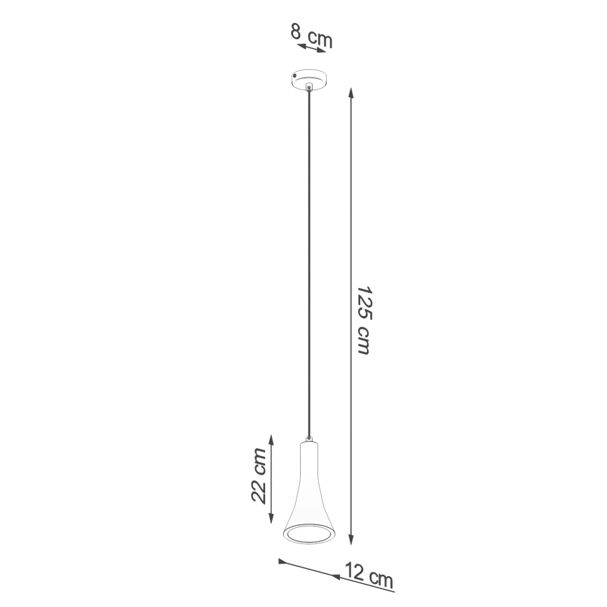 Pakabinamas sietynas REA 1xE14/12W/230V betonas