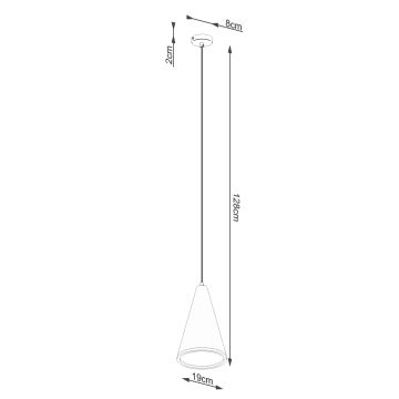 Pakabinamas sietynas LOGE 1xE27/15W/230V betonas