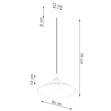 Pakabinamas sietynas ZUMA 1xE27/15W/230V diametras 30 cm balta