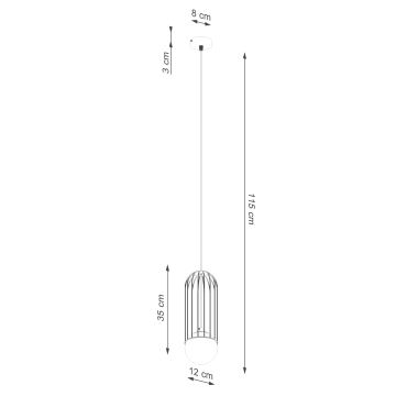 Pakabinamas sietynas BRINA 1xG9/8W/230V balta