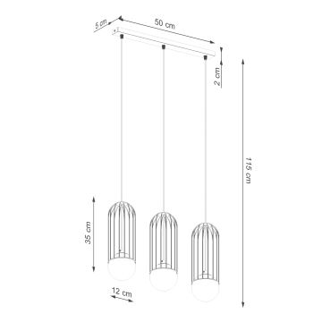 Pakabinamas sietynas BRINA 3xG9/8W/230V balta