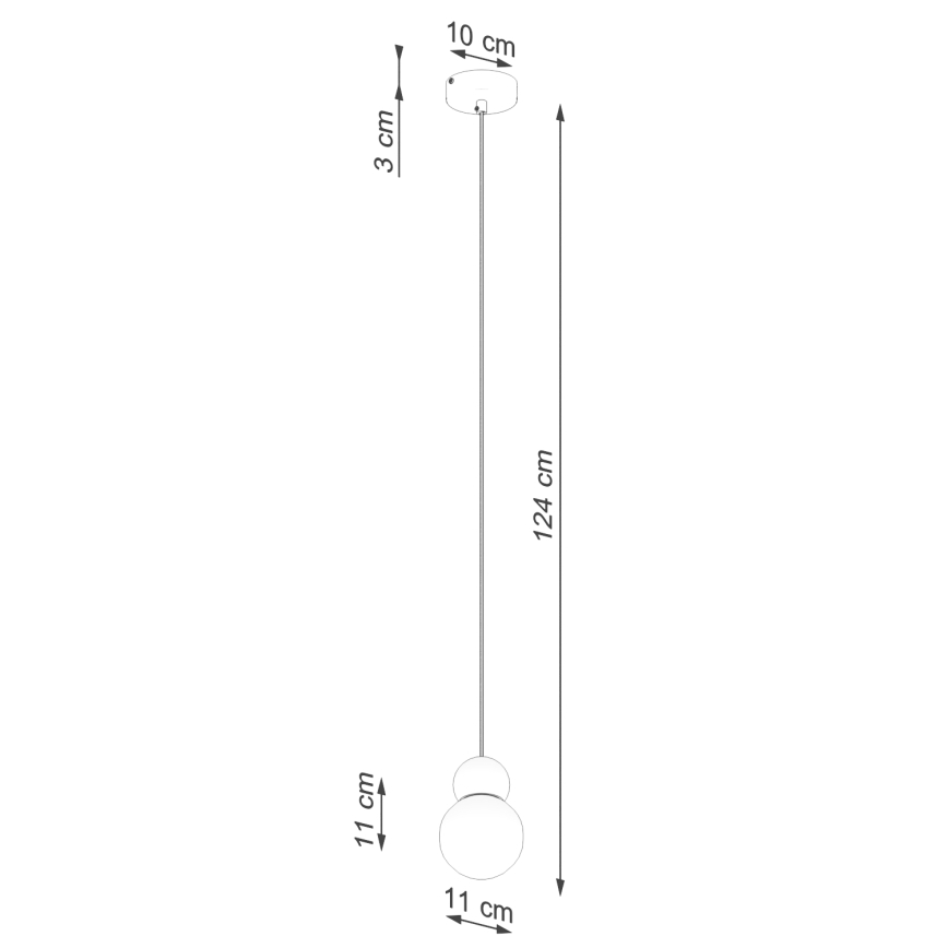 Pakabinamas sietynas PEKKA 1xG9/8W/230V balta