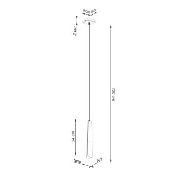 Pakabinamas sietynas PRYSM 1xG9/8W/230V balta