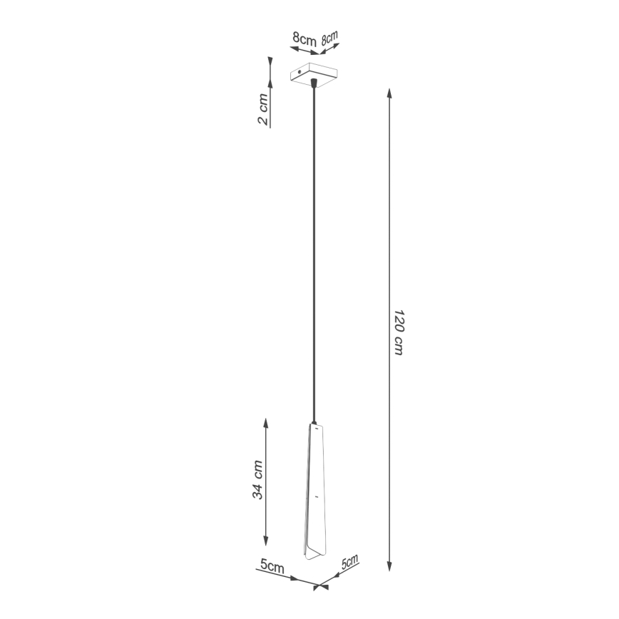 Pakabinamas sietynas PRYSM 1xG9/8W/230V balta