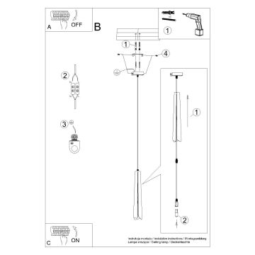 Pakabinamas sietynas PRYSM 1xG9/8W/230V balta