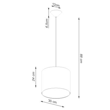 Pakabinamas sietynas NOVA 1xE27/15W/230V diametras 30 cm balta