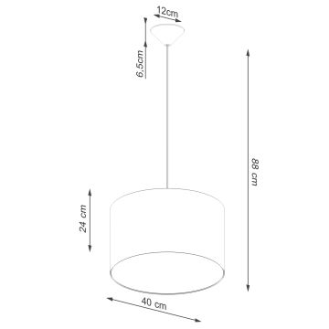 Pakabinamas sietynas NOVA 1xE27/15W/230V diametras 40 cm balta