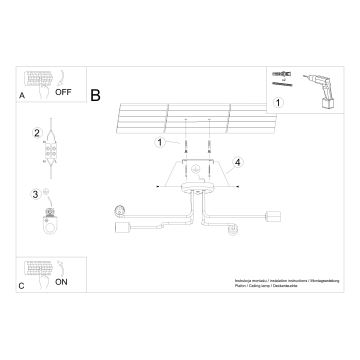 Tvirtinamas sietynas VECTOR 4xE27/15W/230V balta