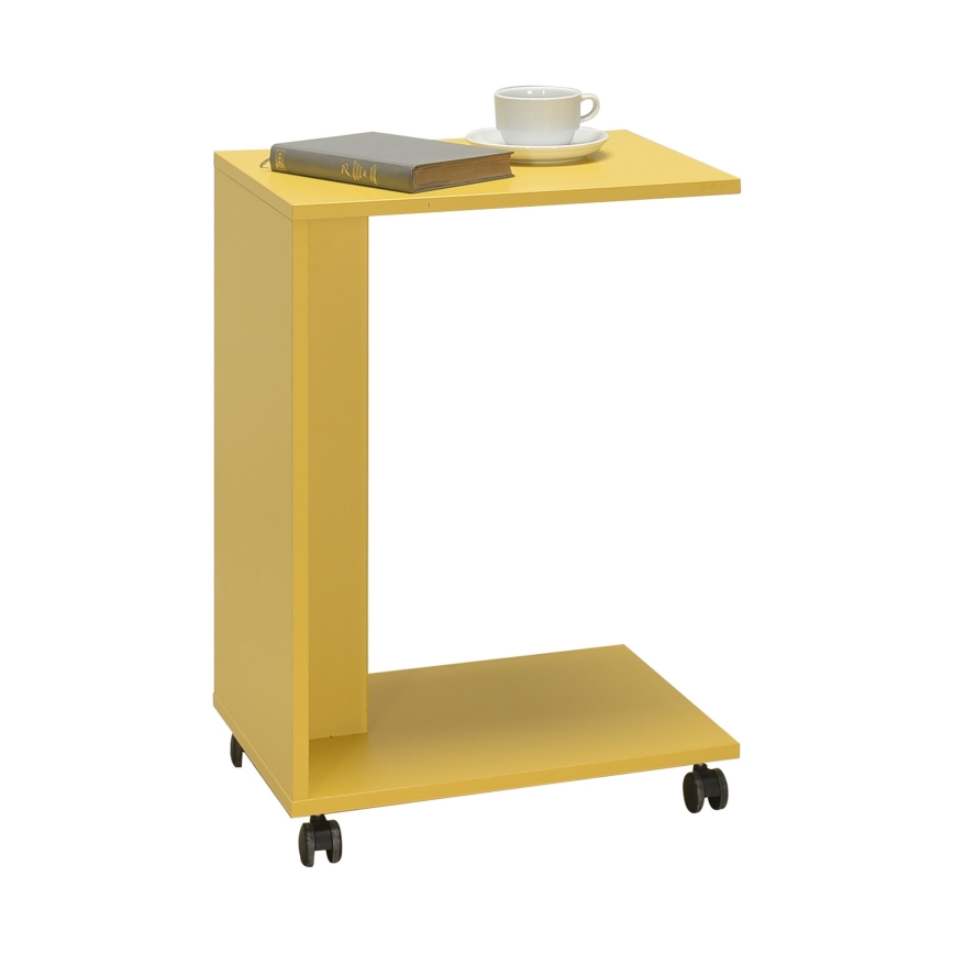 Šoninis staliukas 65x35 cm geltona