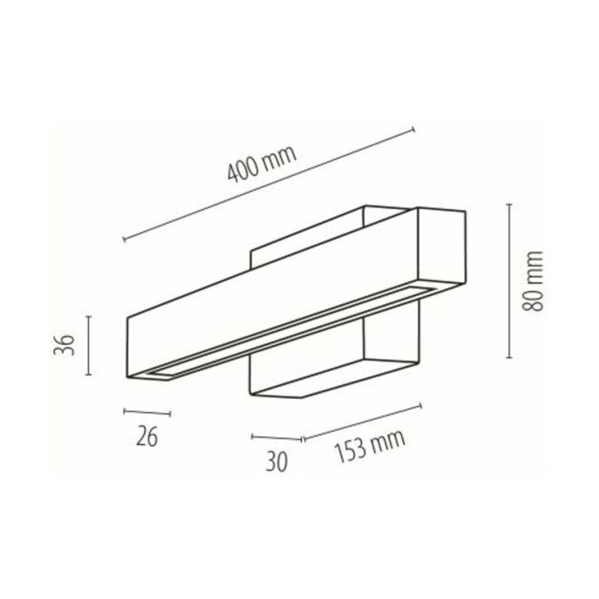 LED Sieninis vonios šviestuvas AQUAVIVA LED/6W/230V 40 cm IP44 ąžuolas – FSC sertifikuota