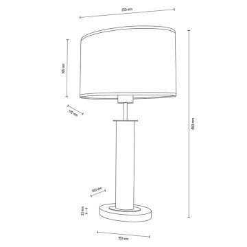 Stalinis šviestuvas MERCEDES 1xE27/40W/230V 46 cm kreminė/ąžuolas – FSC sertifikuota