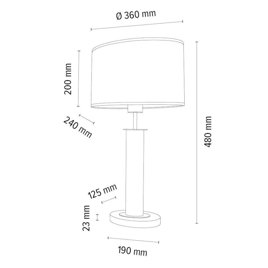 Stalinis šviestuvas MERCEDES 1xE27/40W/230V 46 cm ruda/ąžuolas – FSC sertifikuota