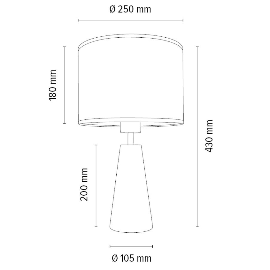 Stalinis šviestuvas MERCEDES 1xE27/40W/230V diametras 43 cm kreminė/ąžuolas – FSC sertifikuota