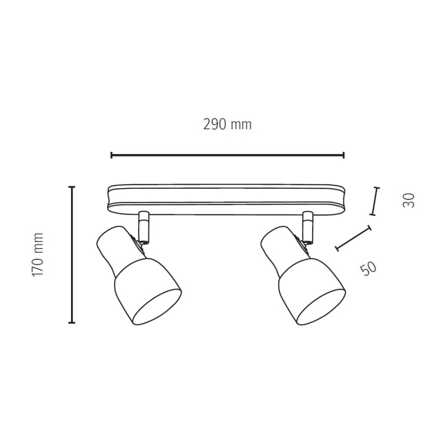 Akcentinis šviestuvas SVANTJE 2xE14/40W/230V + FSC sertifikuota