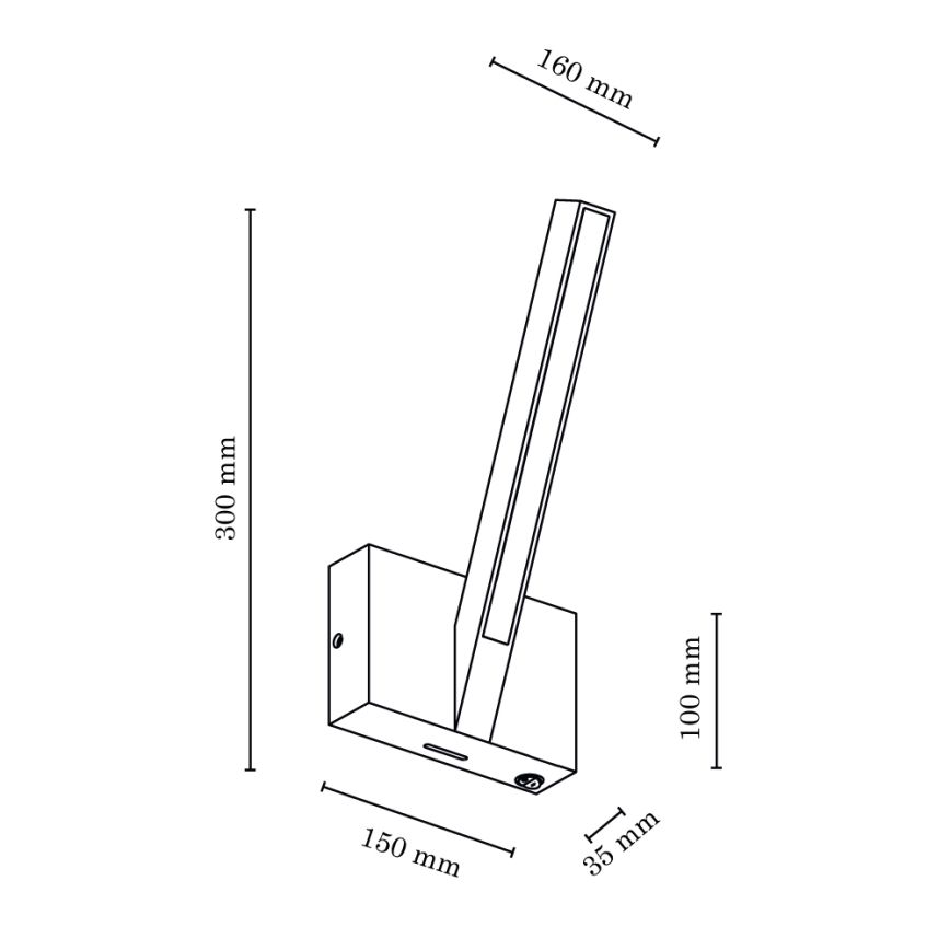 LED Sieninis šviestuvas LINUS LED/3,75W/230V ąžuolas + FSC sertifikuota