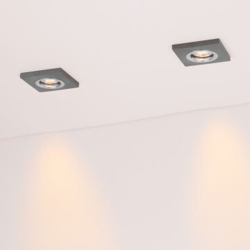 KOMPLEKTAS 3x LED įleidžiamas lubinis šviestuvas VITAR 1xGU10/5W/230V CRI 90 betonas – FSC sertifikuota