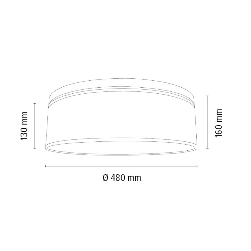 Lubinis šviestuvas BENITA 2xE27/25W/230V diametras 48 cm balta/ąžuolas – FSC sertifikuota