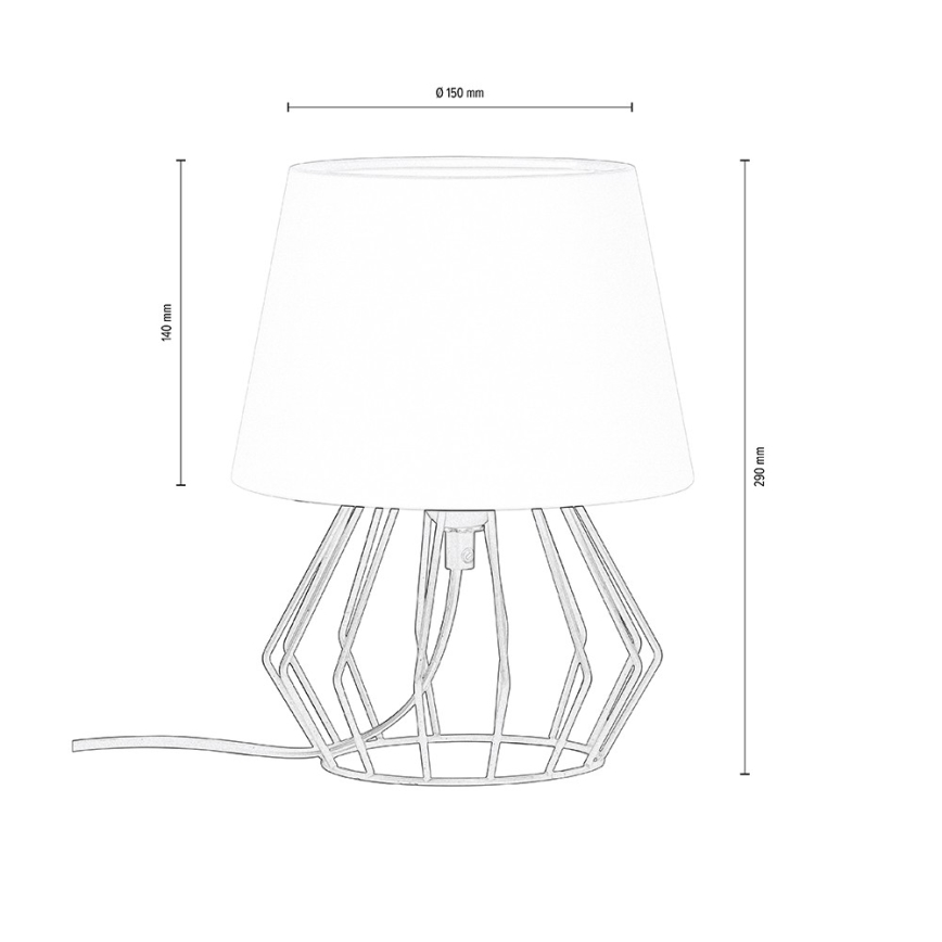 Spot-Light - Stalinė lempa MANGOO 1xE27/40W/230V juoda + FSC sertifikuota