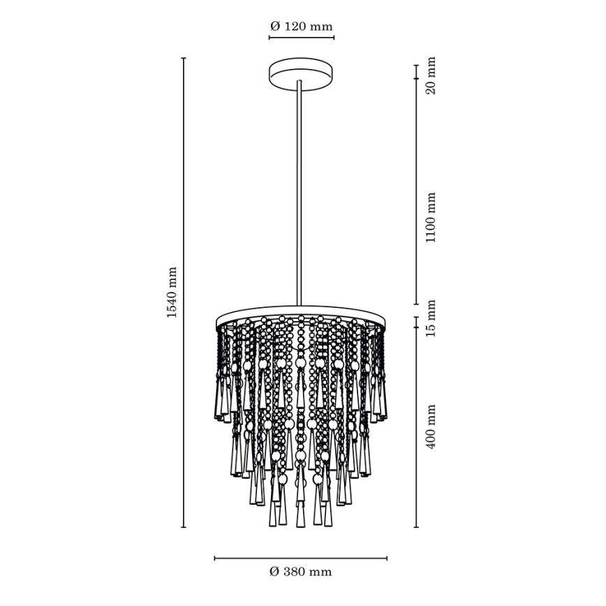 Sietynas ant stulpo LUXORIA 6xG9/28W/230V