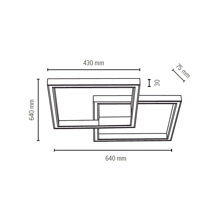 LED lubinis šviestuvas RAMME LED/48W/230V matinio ąžuolo + FSC sertifikuota