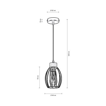 Pakabinamas sietynas GUNNAR 1xE27/60W/230V ąžuolas