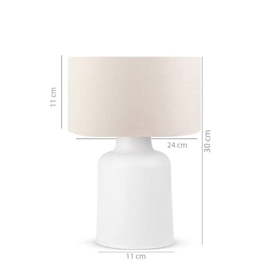 Stalinė lempa AYD 1xE27/60W/230V smėlio spalva/balta