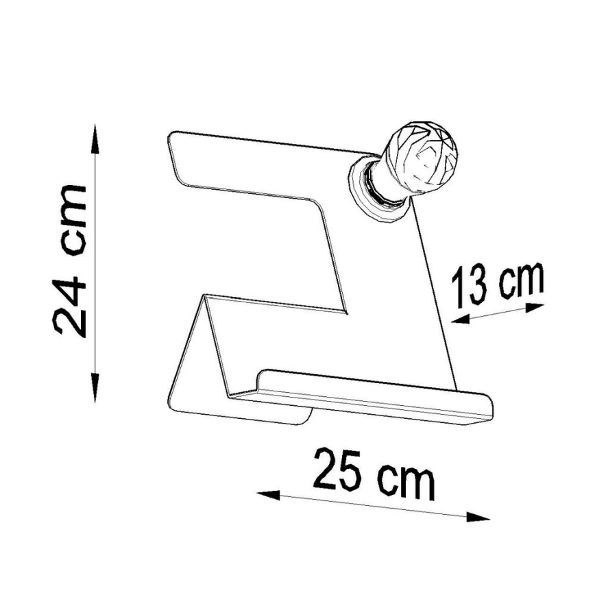 Stalinė lempa INCLINE 1xE27/60W/230V balta