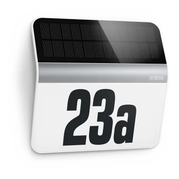 STEINEL 007140 - Saulės energija įkraunamas LED namo numeris XSolar LH-N LED/0,03W nerūdijantis