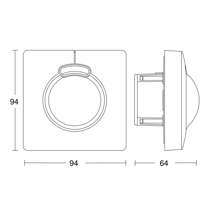 Steinel 058227 – Judesio jutiklis HF 3360 V3 KNX kvadratinis baltas