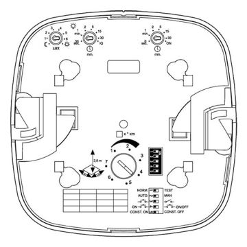 Steinel 079352 – Buvimo detektorius IR Quattro 8m DALI-2 APC baltas