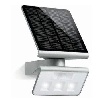 STEINEL 671013 - Saulės energija įkraunamas LED-akcentinis šviestuvas su jutikliu XSolar L-S 1,2W/LED sidabro spalvos