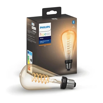Šviesos diodų lemputė Philips Hue WHITE FILAMENT ST72 E27 / 7W / 230V 2100K
