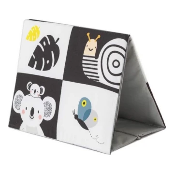 Taf Toys - Vaikiška tekstilinė knygelė su veidrodžiu juoda