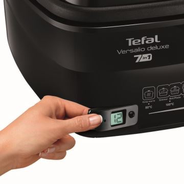 Tefal - Gruzdintuvė 2 l VERSALION DE LUXE 7in1 1600W/230V juoda