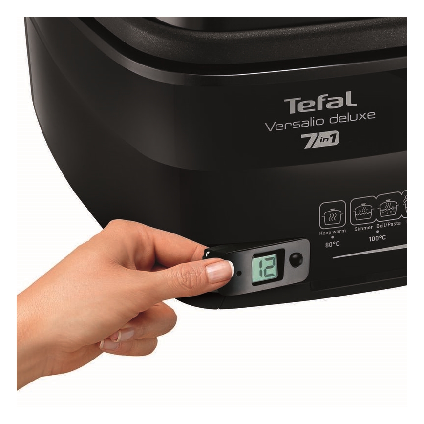 Tefal - Gruzdintuvė 2 l VERSALION DE LUXE 7in1 1600W/230V juoda