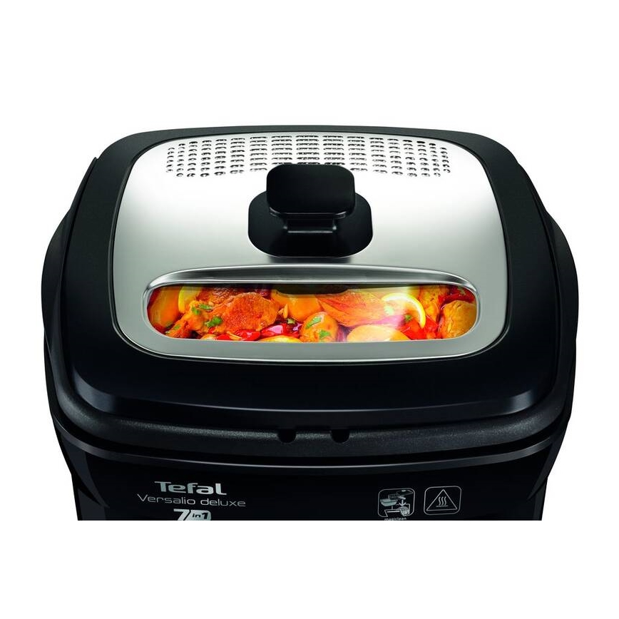 Tefal - Gruzdintuvė 2 l VERSALION DE LUXE 7in1 1600W/230V juoda