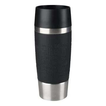 Tefal - Kelioninis puodelis 360 ml TRAVEL MUG nerūdijantis/juoda