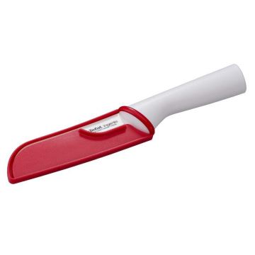 Tefal - Keramika peiis santoku INGENIO 13 cm balta/raudona