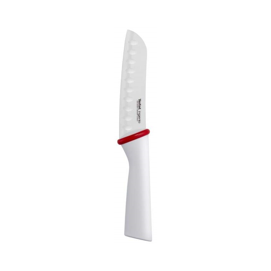 Tefal - Keramika peiis santoku INGENIO 13 cm balta/raudona