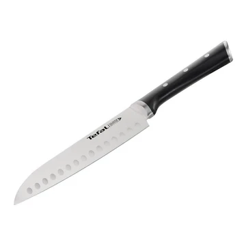 Tefal - Nerūdijančio plieno peilis santoku ICE FORCE 18 cm chromas/juoda